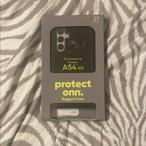 Onn. Black Rugged Case for Samsung Galaxy A54 5G